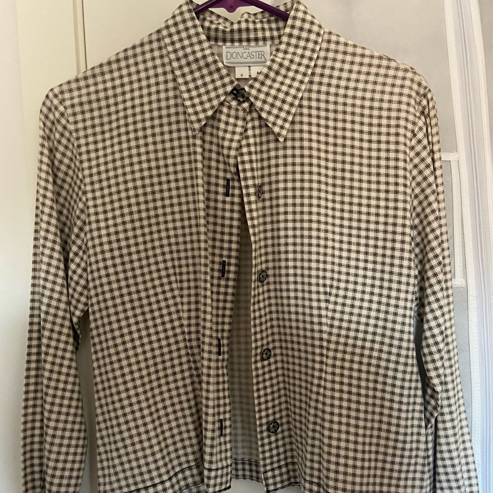 Button up plaid shirt